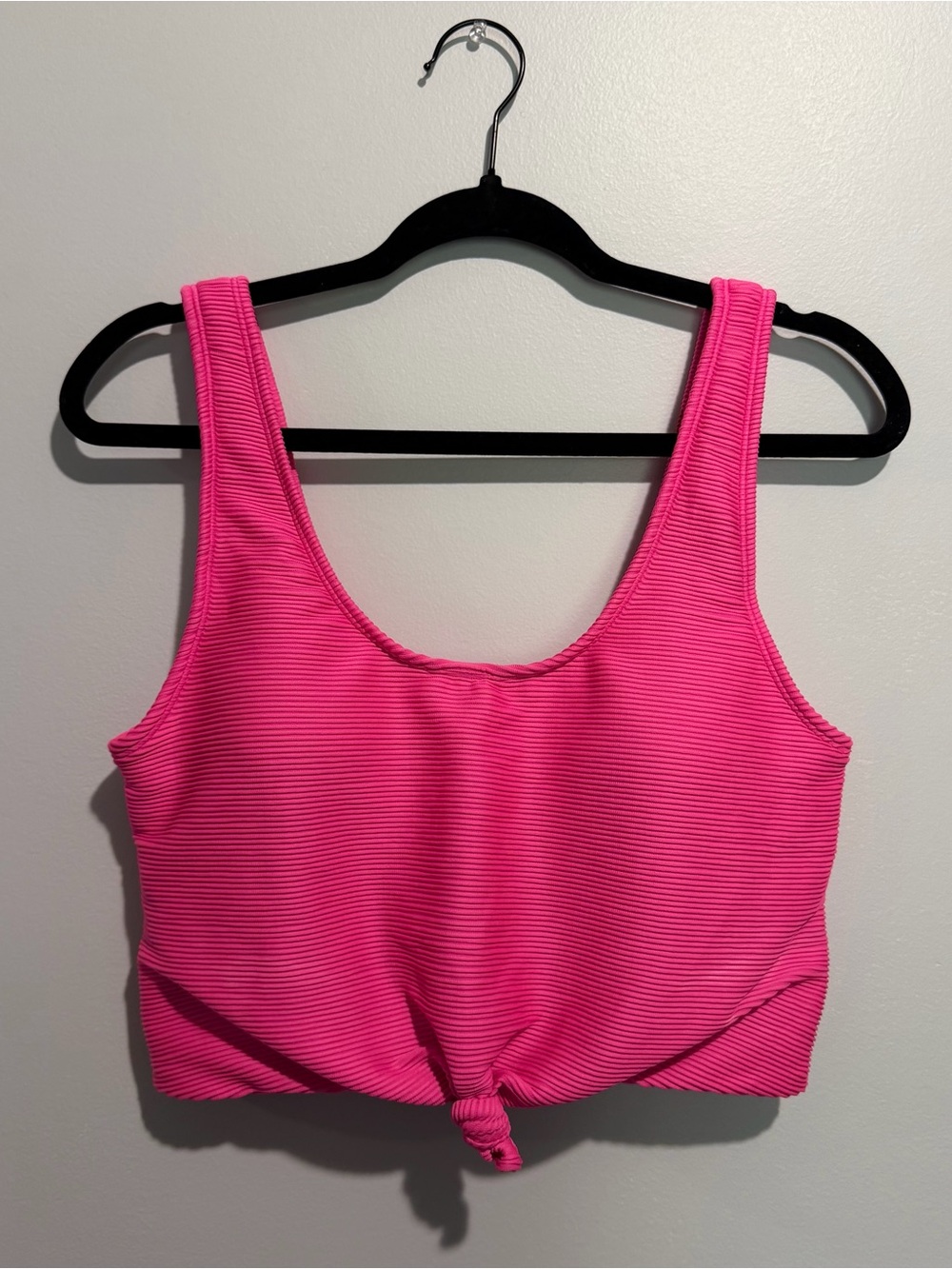 Coral Reef Pink Ribbed Swim Top Size L